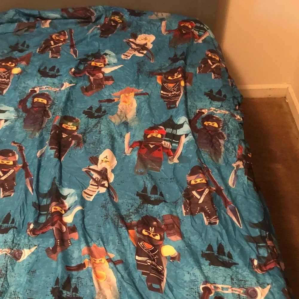 LEGO Ninjago Blue Character Print Twin Comforter Cover
